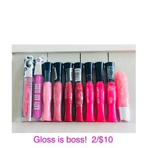 Gloss is boss. Pick any two lip gloss for $10